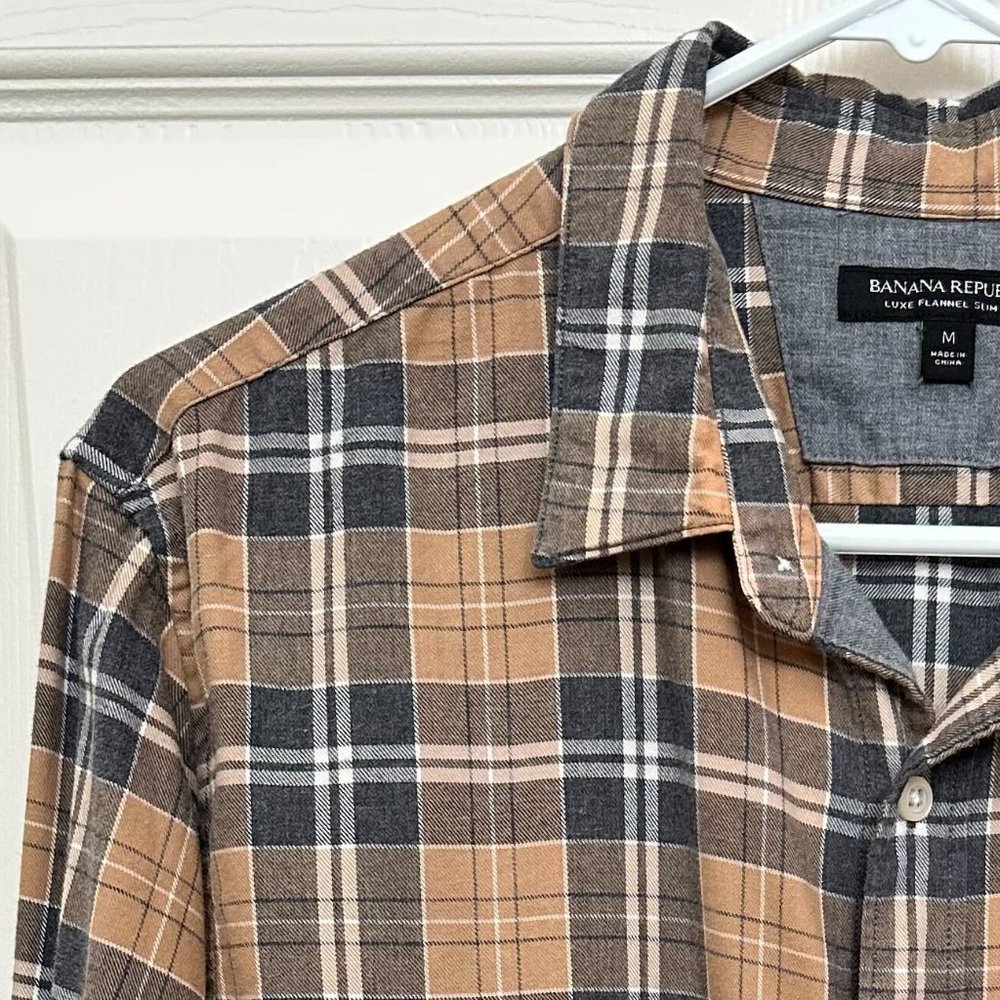 Banana Republic - Luxe Flannel Plaid Button Down Shirt - Slim Fit